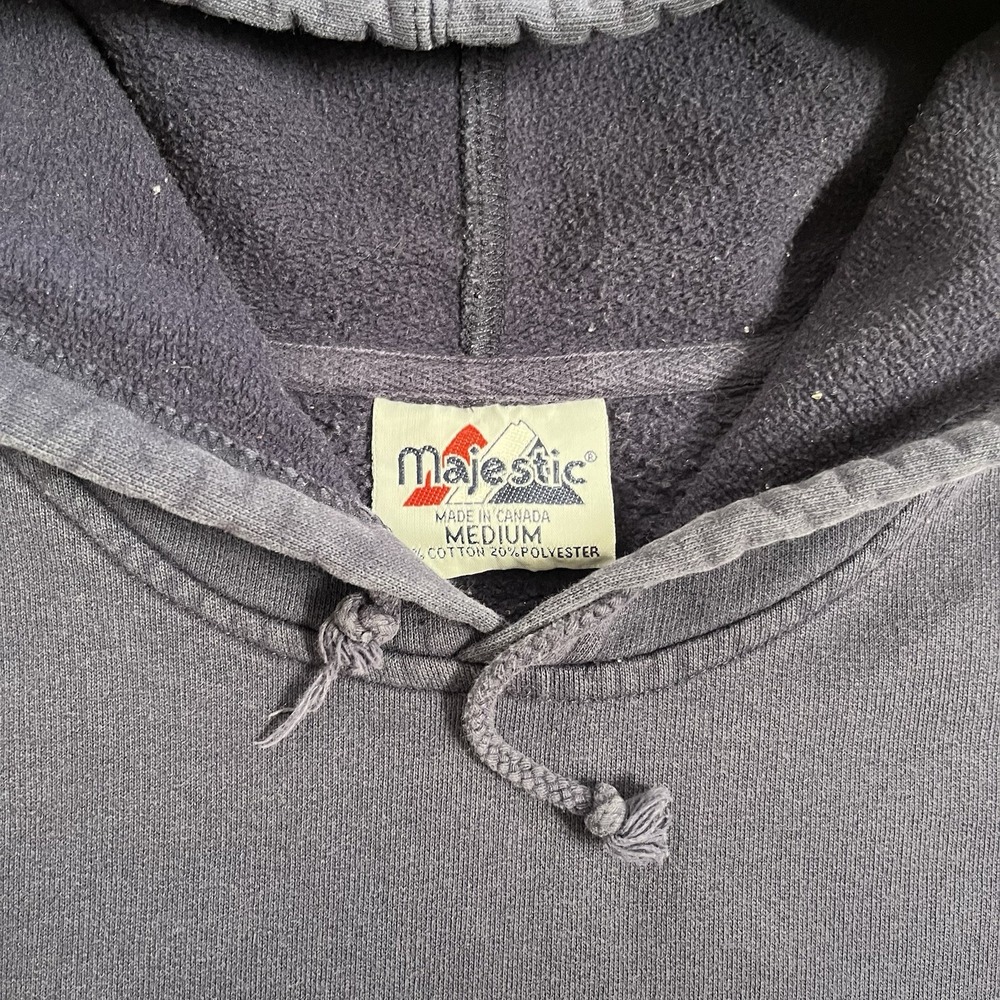 Vintage MLB Detroit Tigers Majestic Navy Blue Mens Medium Hoodie 2002 - Picture 7 of 12